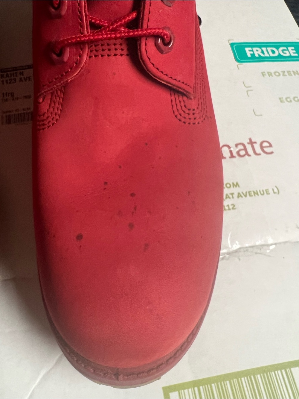 Timberland Bright Red Lace-Up Boots.Take look 5 photo - Picture 5 of 5